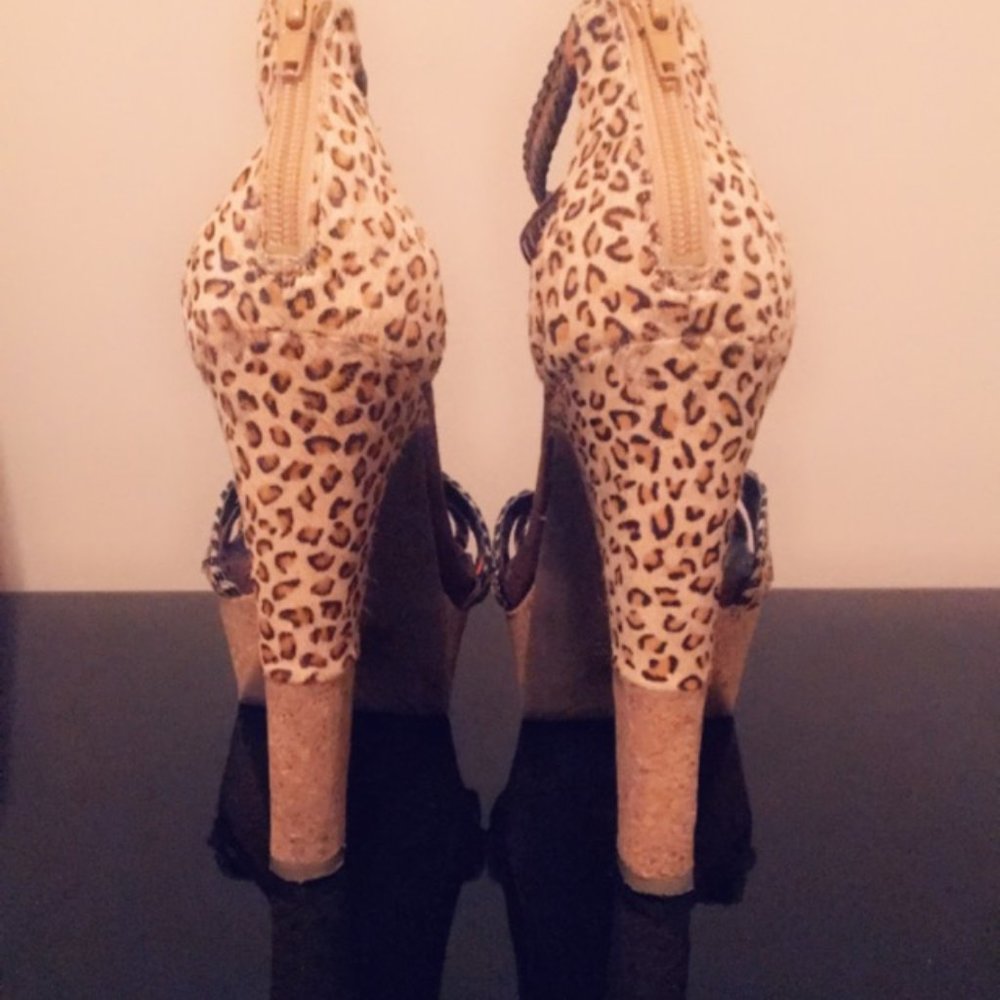 Jessica Simpson sexy jungle cork heeled sandal - Picture 4 of 7